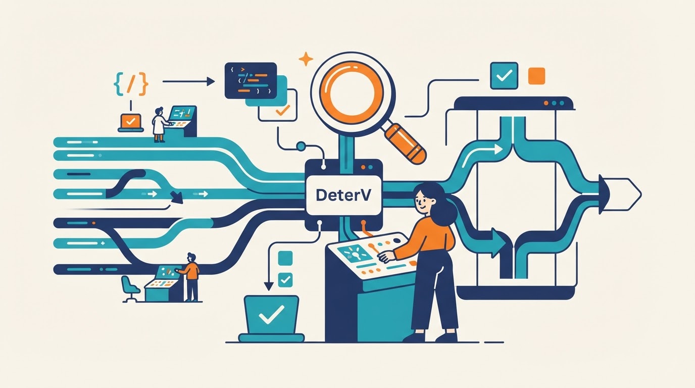 Cartoon illustration for "Researchers verify deterministic parallel execution with DeterV"